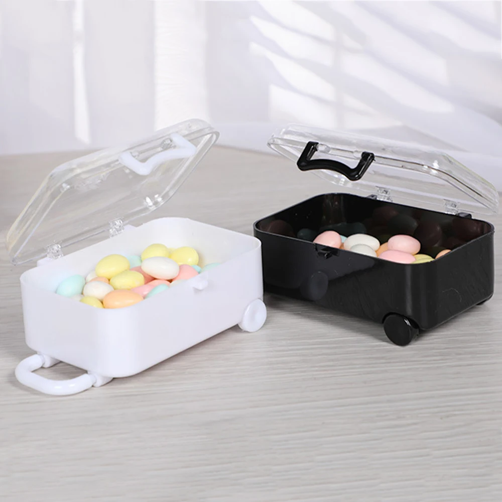 12 шт./компл. коробка для путешествий с рычагом милая мини чемодан прозрачная