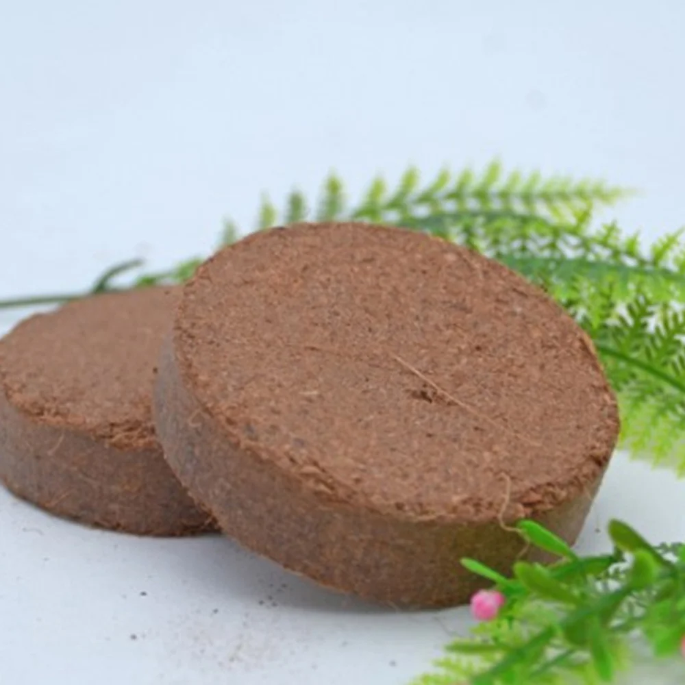 

5 Pcs Coconut Fiber Soil Planting Compressed Organic Coconut Nutrient Soil Gardening Supplies for DIY Balcony Planting