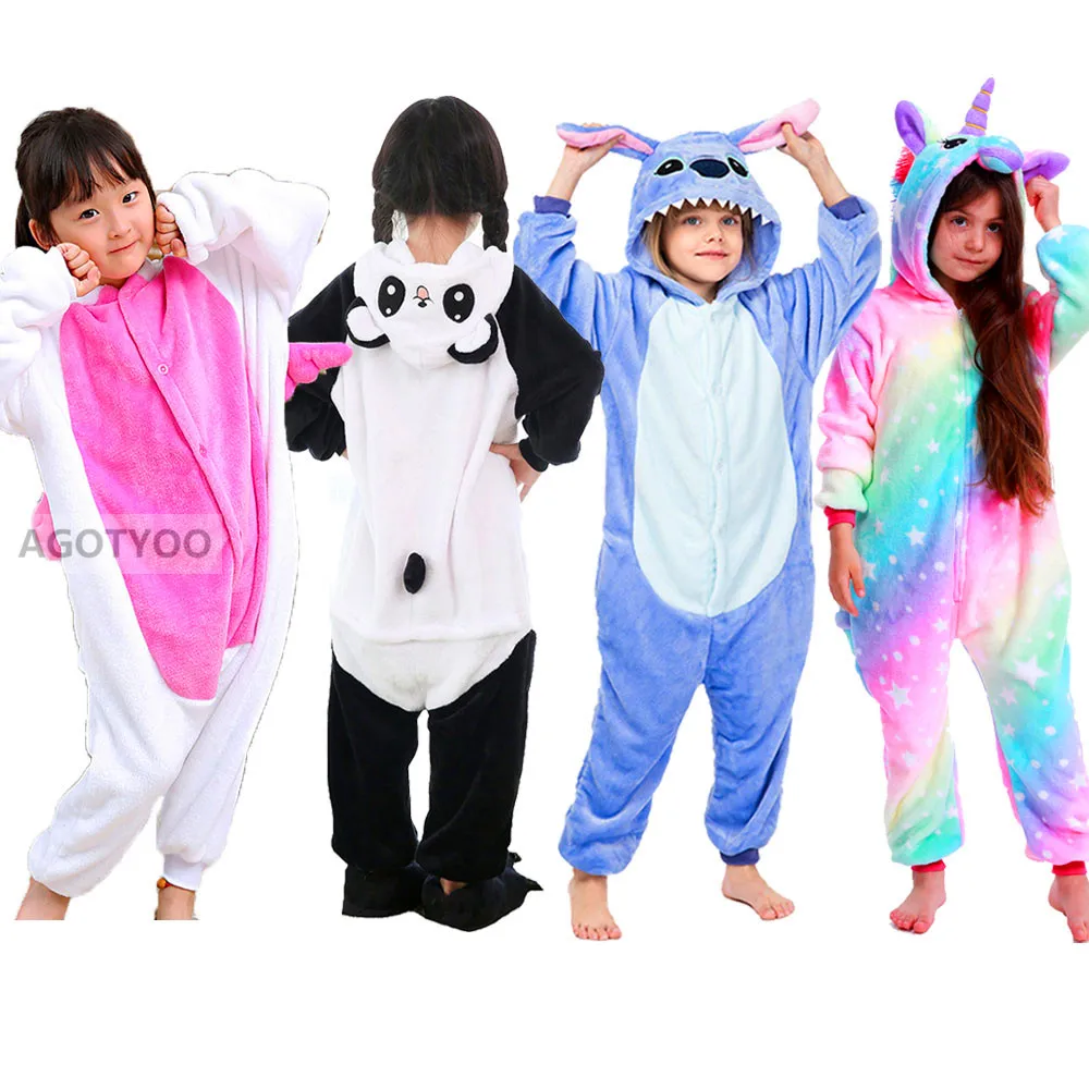 Детские фланелевые комбинезоны для девочек и мальчиков вечерние с мультяшным