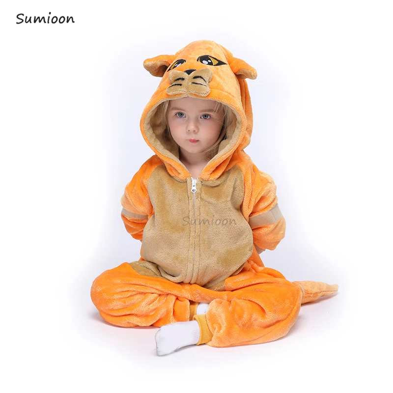 Единорог пижамы общая единорог Onesie для детей Хэллоуин осень панды зимние