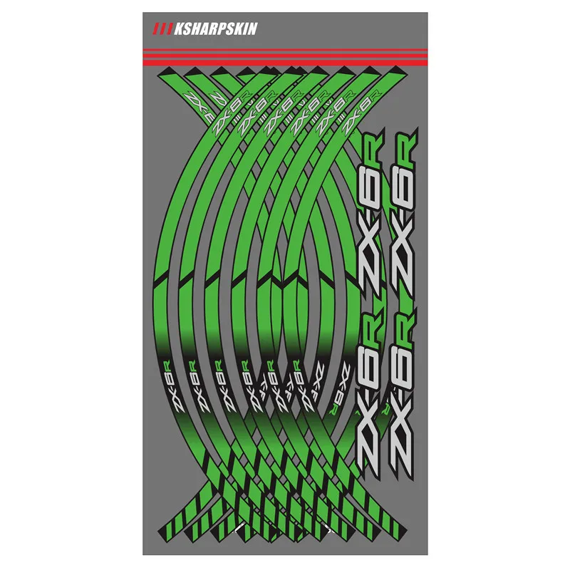 12 полосок наклейка на колесо мотоцикла Светоотражающая полоса обод внешний