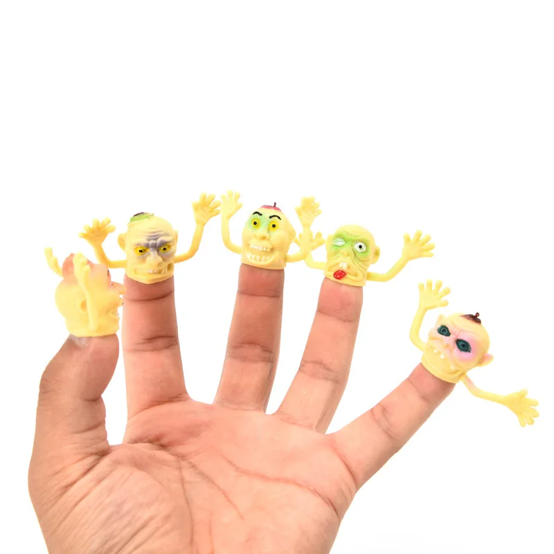

6 шт., забавные игрушки для пальцев маленького монстра, мини голова-призрак, зомби, рассказывающие истории, куклы, игрушки для рук, интерактив...
