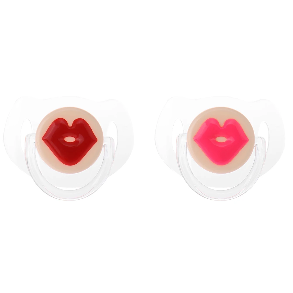 

1pcs Lips Nipple Silicone Soother Pacifier Baby Kiss Pacifier Infant Toddler Pacifier Kiss Mouth Gifts Silicone Funny Sexy