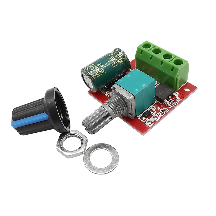 Мини 5A 90W PWM 12V контроллер скорости двигателя постоянного тока модуля DC-DC 4 5 V-35V