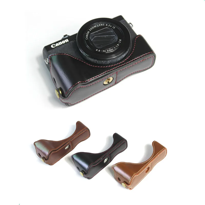 Чехол из искусственной кожи для камеры Canon G7 X Mark III G7XIII G7X3 G7XM3 | Электроника