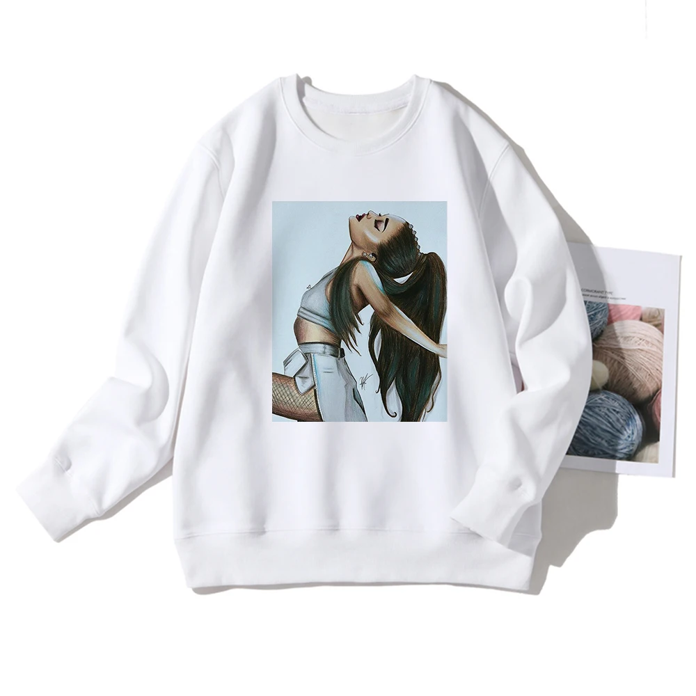 

Ariana Grande Sweatshirt Women Clothes Sudadera Mujer Gothic Streetwear Harajuku Y2K Long Sleeve Hoodies Crewneck The Comfy