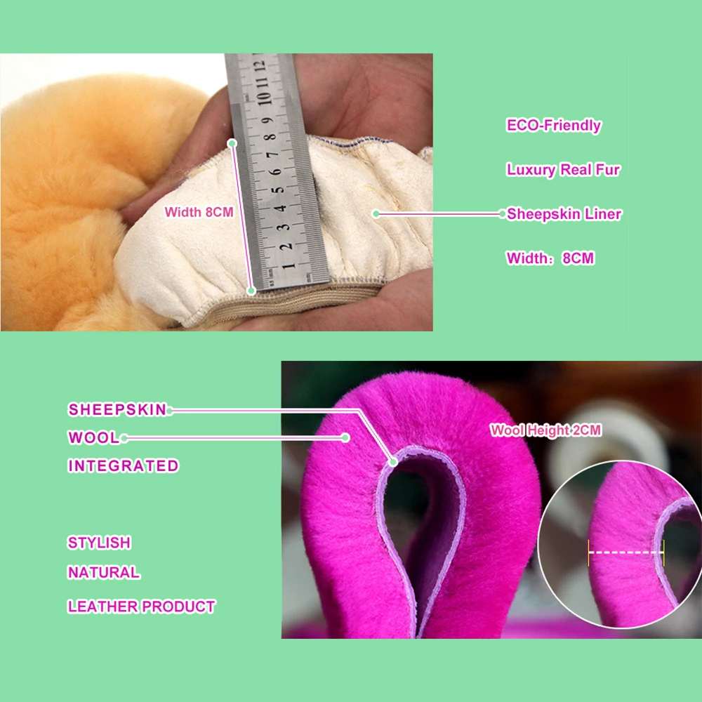 Окрашенный мех овчина искусственная кожа для руля автомобиля женщин мужчин