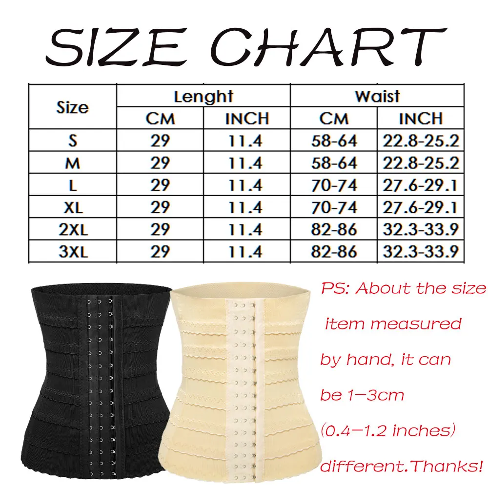 

Women Waist Trainer Shapewear Body Shaper Workout Girdle Underbust Corset Plus Size 3XL Corset Tummy Control Waist Cincher Slim