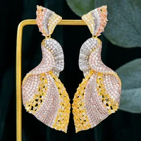 kellybola fashion luxury high quality irregular earrings cubic zirconia female girl prom daily performance exquisite accessories