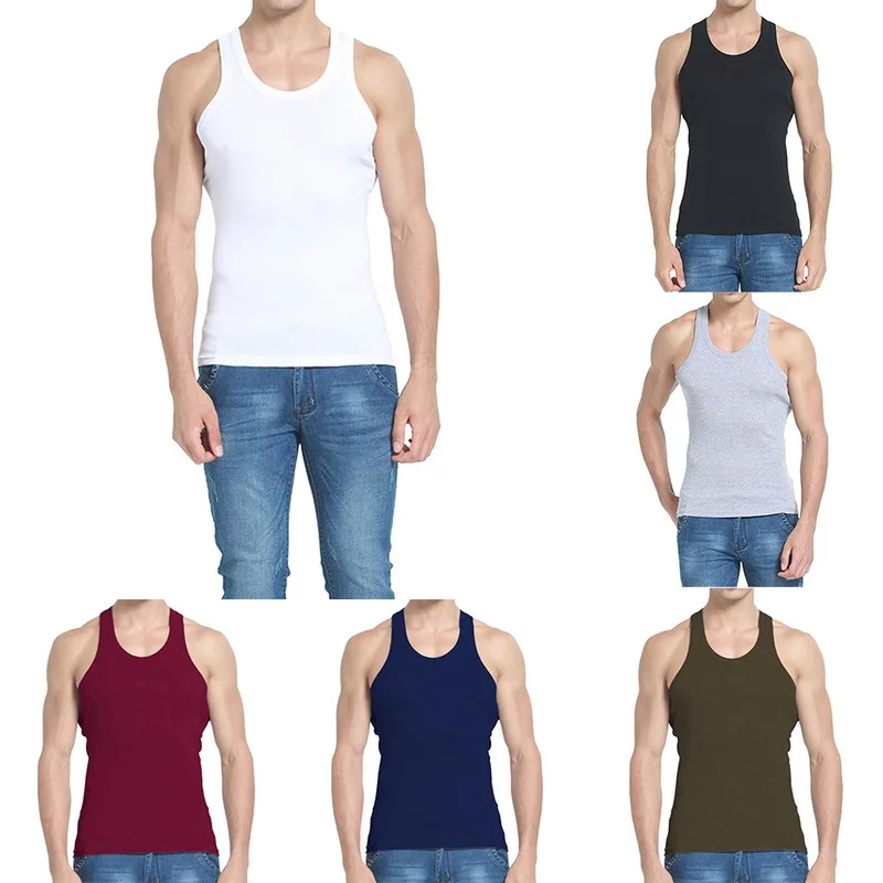 

Men Cotton Tank Tops 2020 Underwear Mens Undershirt Transparent Shirts Male Bodyshaper Fitness Wrestling Singlets
