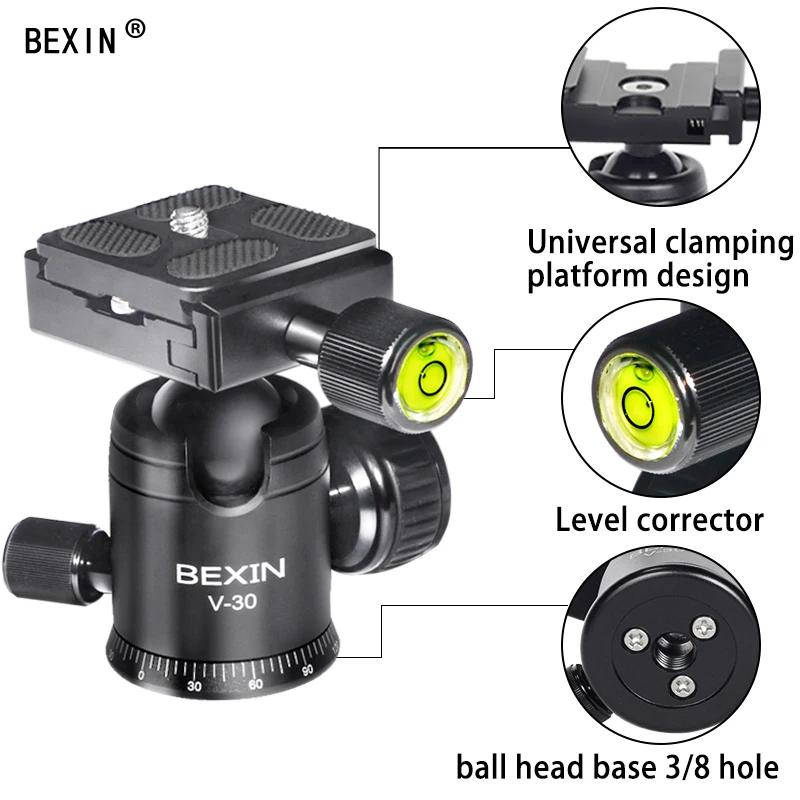 Штатив Bexin для камеры с шаровой головкой видеосъемки dslr штатив мини шаровая
