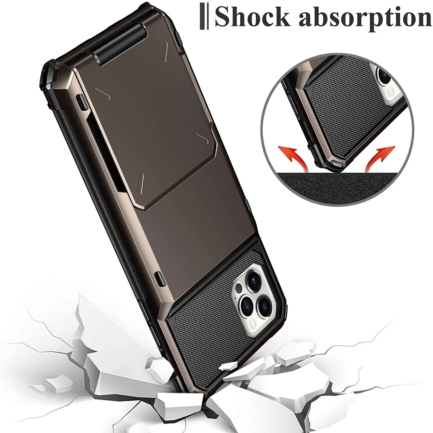 Card Slots Wallet Case For iPhone 13 11 12 Pro Max Mini 7 8 Plus X XS Max XR SE 2020 Cover Slide Armor Wallet Card Slots Holder