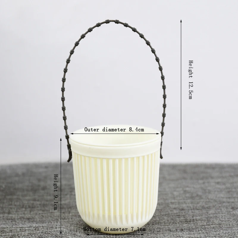 Пластмассовое растение из смолы цветочный горшок двухслойный вертикальный