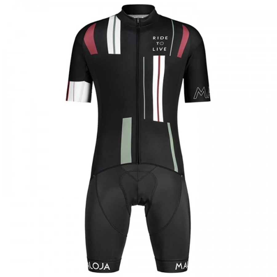 

maloja summer man triathlon short sleeve cycling jersey set skinsuit ropa ciclismo hombre bicycle jersey clothes MTB jumpsuit