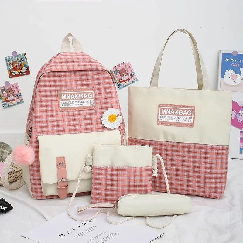 Школьный и студенческий рюкзак новый холщовый для отдыха на открытом воздухе