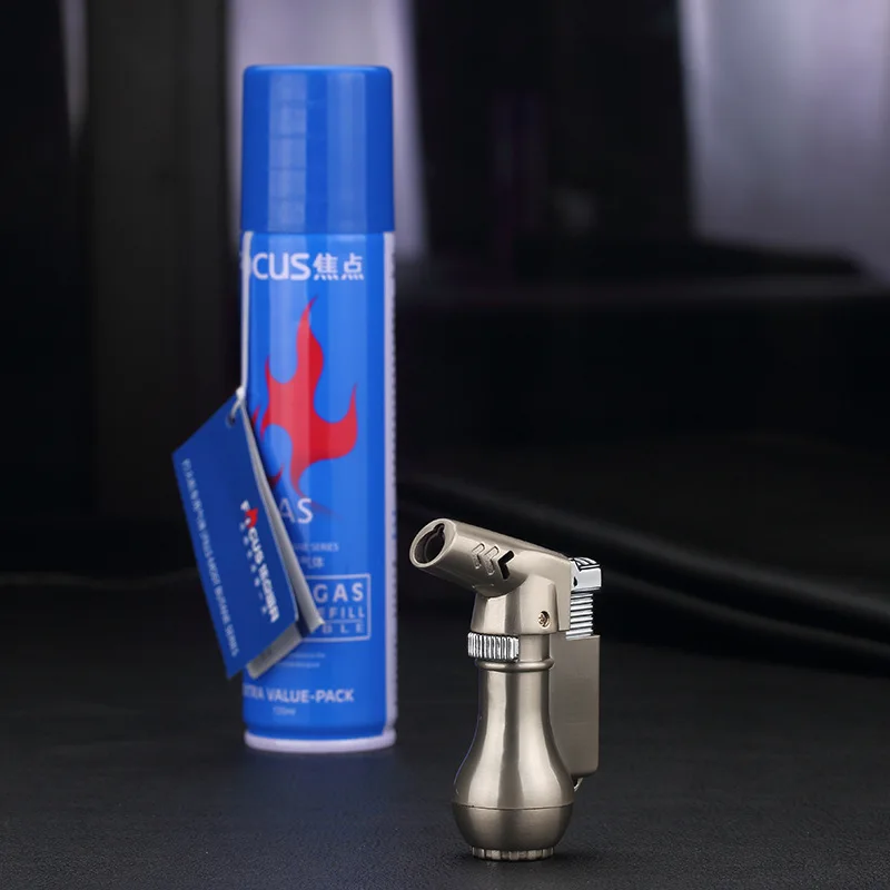 Фонарь зажигалка турбо 1 струйный бутановый газовый прикуриватель ветрозащитная