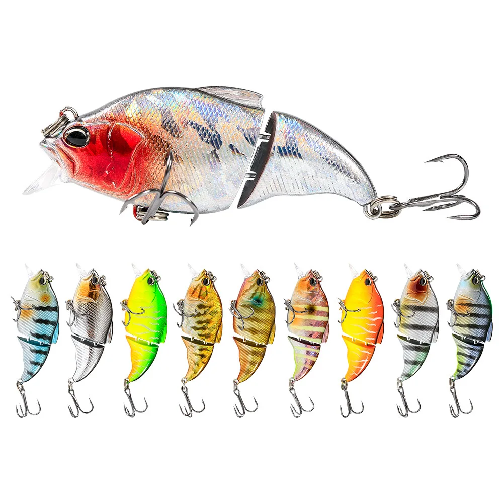 

Jointed Fishing Lure 72mm 10.5g Floating VIB Vibration Hard Bait Wobblers 2 Segments Swimbaits For Sea Bass Pike Perch Fishing