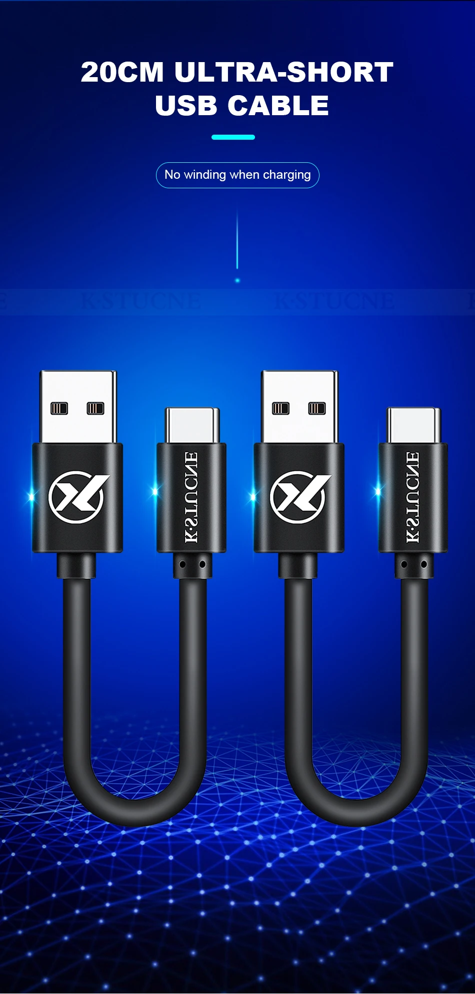 Usb type-C кабель 20 см короткий кабель передачи данных для быстрой зарядки для samsung S9 S8 Plus USB-C провод для huawei Xiao mi 8 mi 9 зарядный кабель