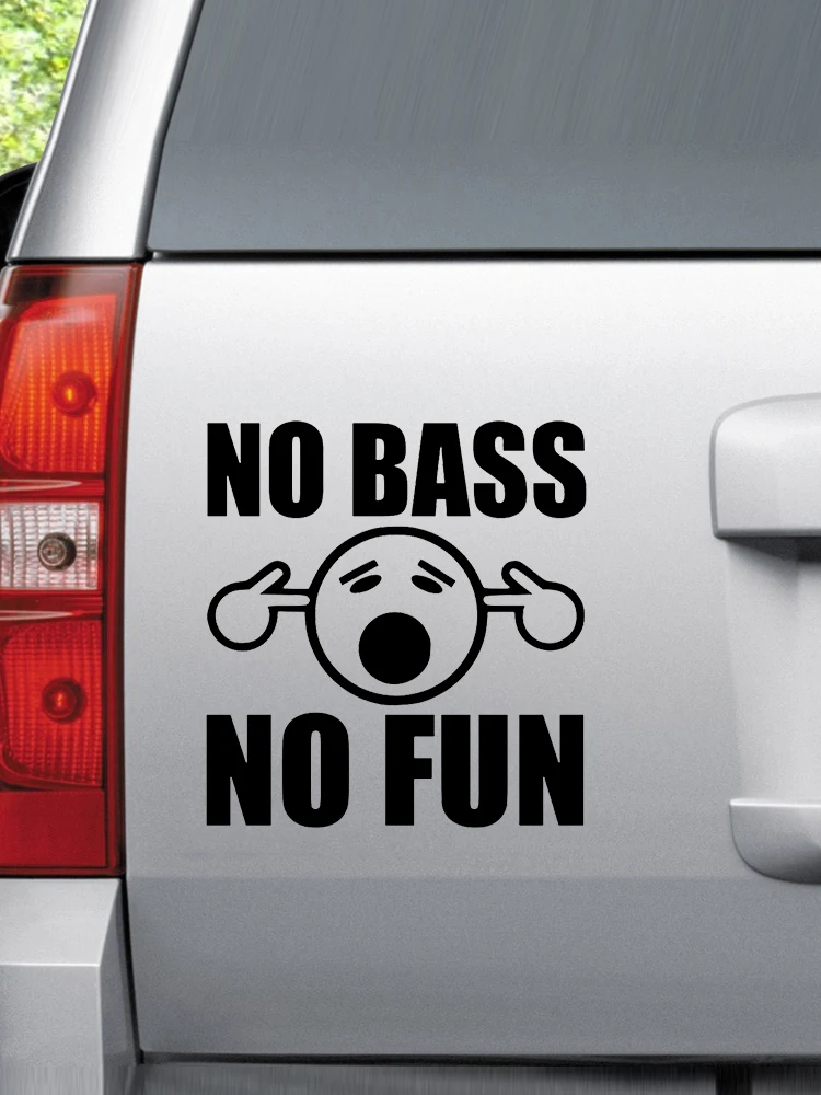 CK3001#15*16см наклейки на авто NO BASS FUN водонепроницаемые машину наклейка для