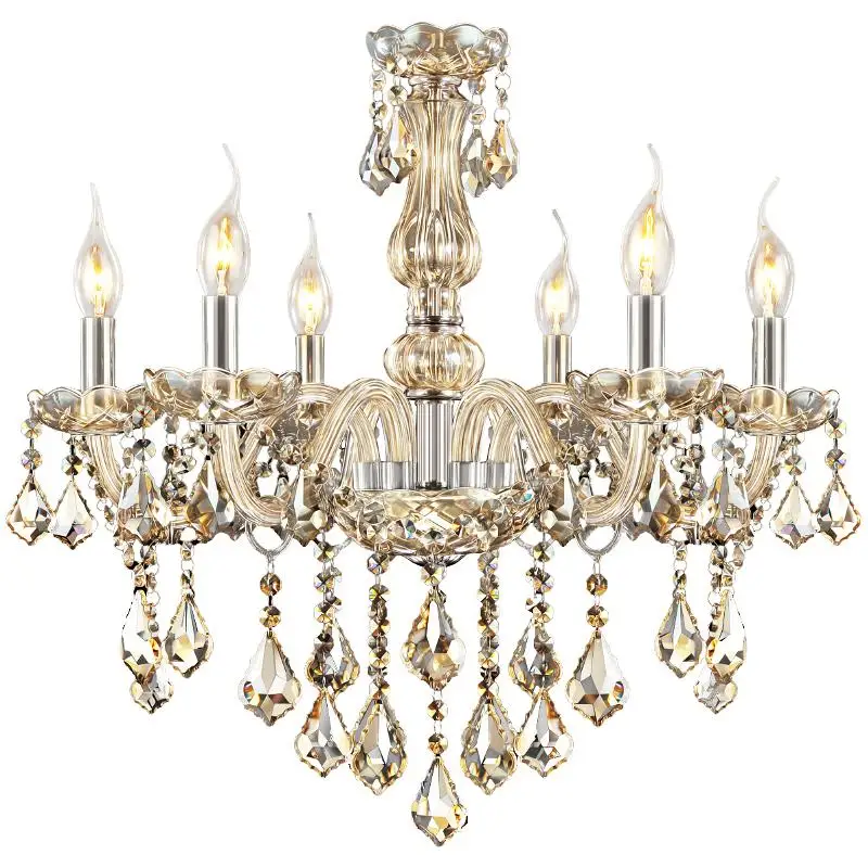 

Modern Chrome Crystal Chandelier Lighting Indoor Home Lighting Luxury lustre de cristal Living room Kitchen chandelier fixtures
