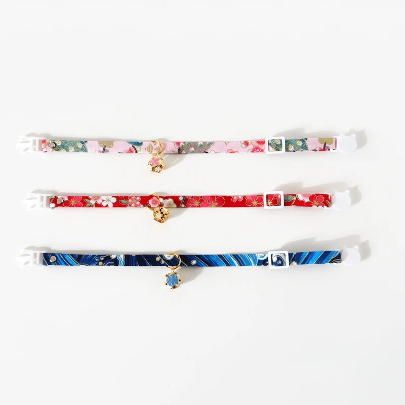 Pet Neck Ring Colorful 1PC Supply with Bell Adjustable Cat Collar Strap Universal Safety Pendant Cute | Дом и сад