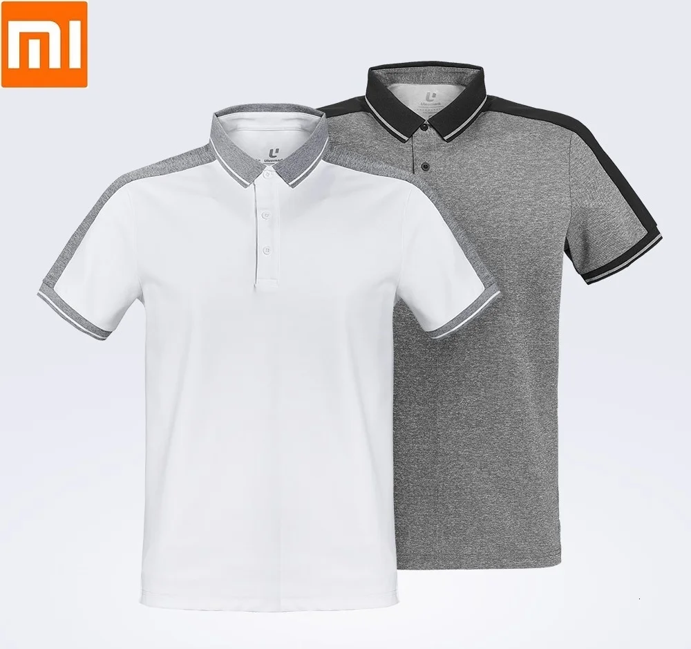 Оригинальные Модные хлопковые рубашки поло Xiaomi, Мужская Повседневная дышащая верхняя одежда с коротким рукавом