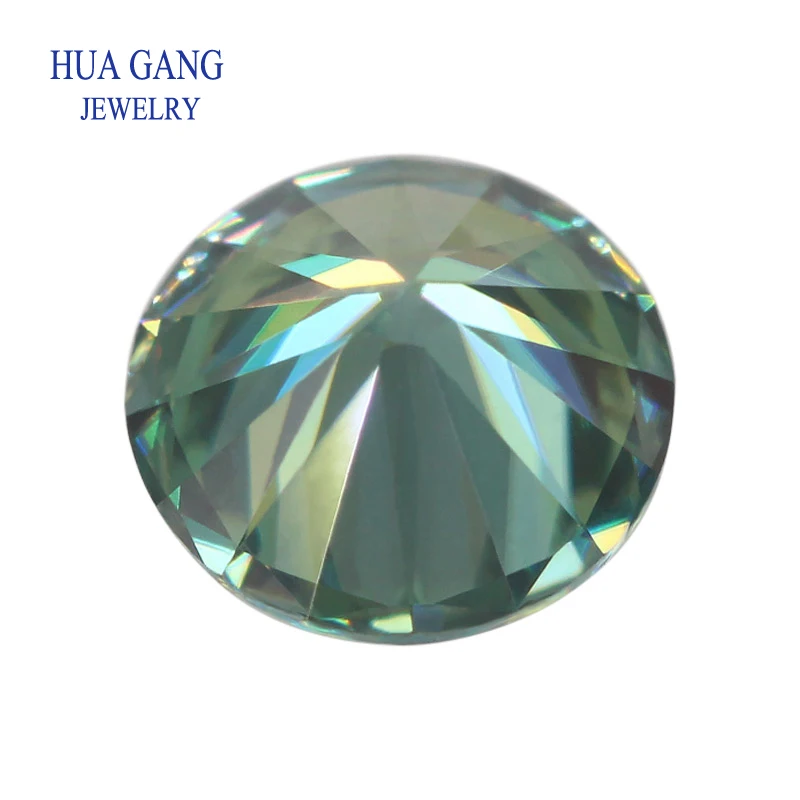 0 5 карат зеленый Муассанит бриллиантовая огранка свободные фотобусины мм VVS1
