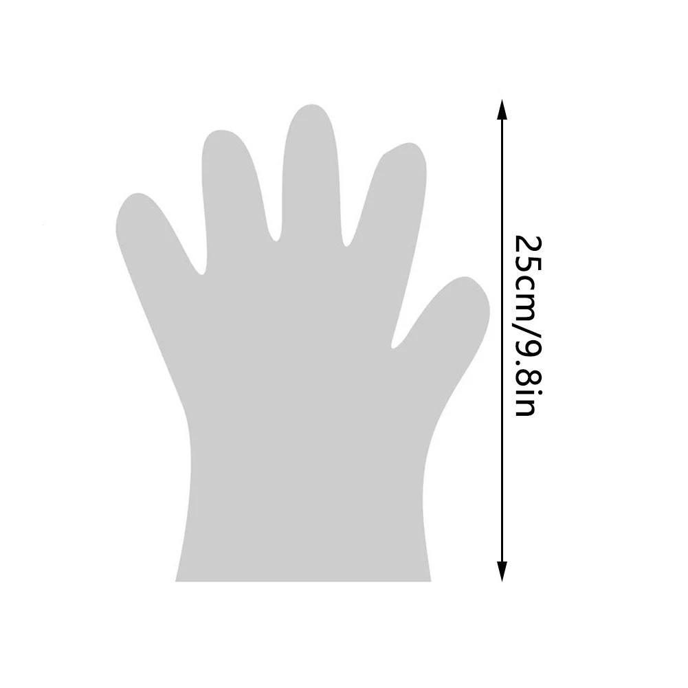 

100 Pcs Disposable Plastic Gloves Polyethylene Transparent Vinyl Plastic Gloves Multifunctional Kitchen Cooking Cleaning Gloves
