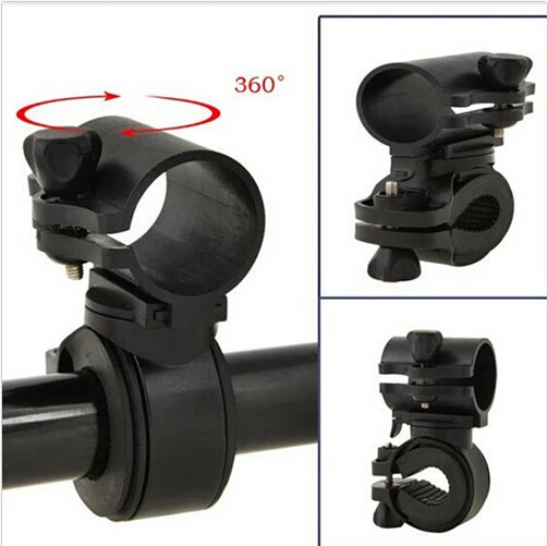 

Front Light Clip Clamp Lantern Bicycle Accessories 360 Swivel Bike LED Flashlight Mount Bracket Flash Torch Holder