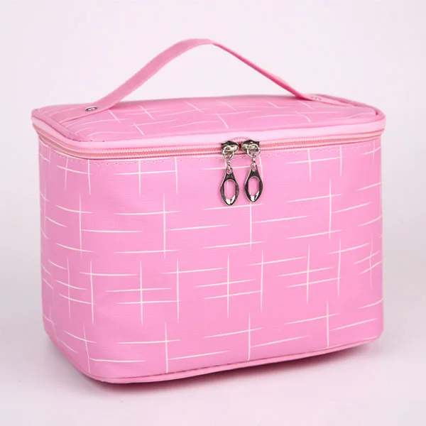 Meteor pink Косметичка Женская Стеганая профессиональная Косметичка женская Большая вместительная сумка для хранения дорожная косметичка ML1 - Цвет: Meteor pink