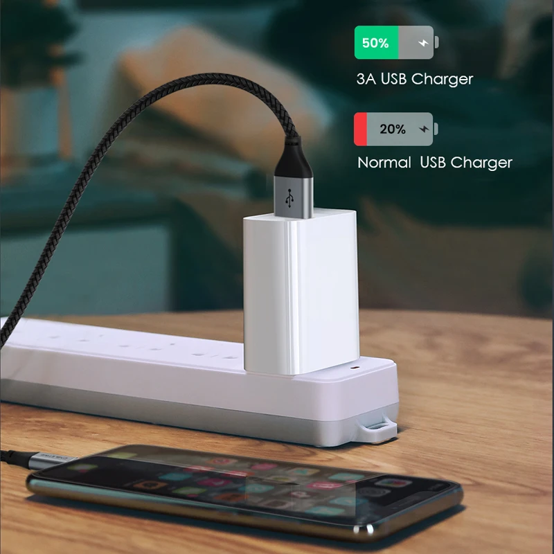 Кабель зарядный CABLETIME USB Type C с поддержкой быстрой зарядки 5 А|Кабели для мобильных
