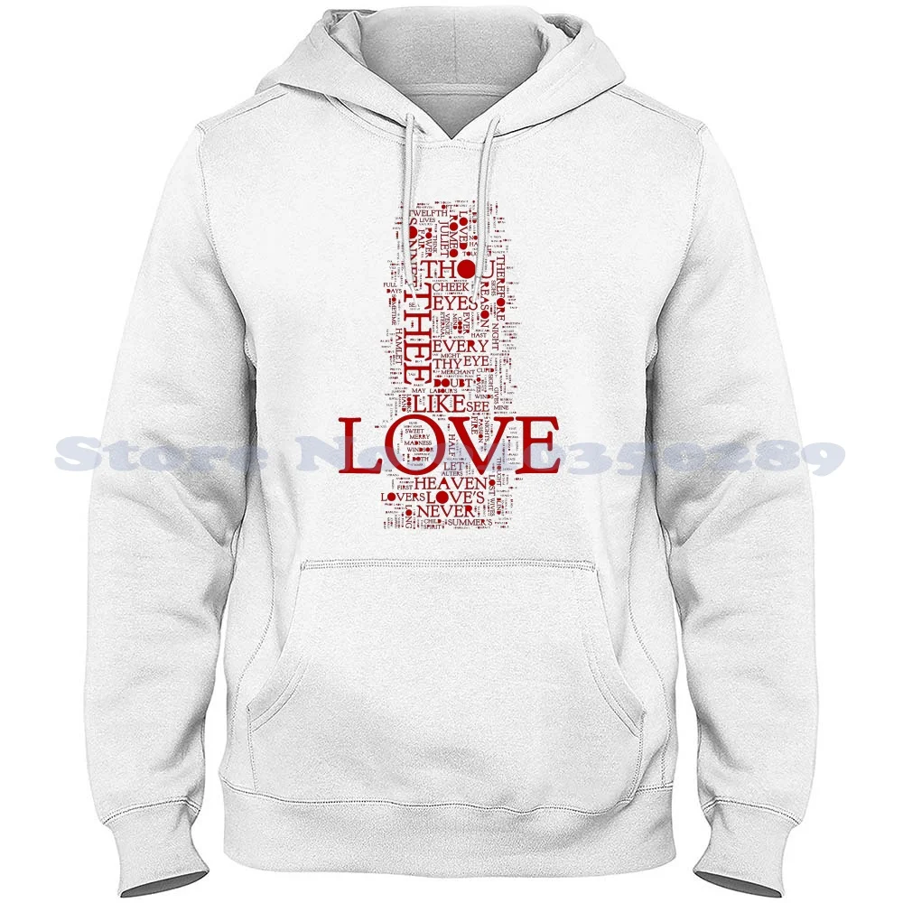 

Толстовка с капюшоном и надписью на тему любви В Шекспире