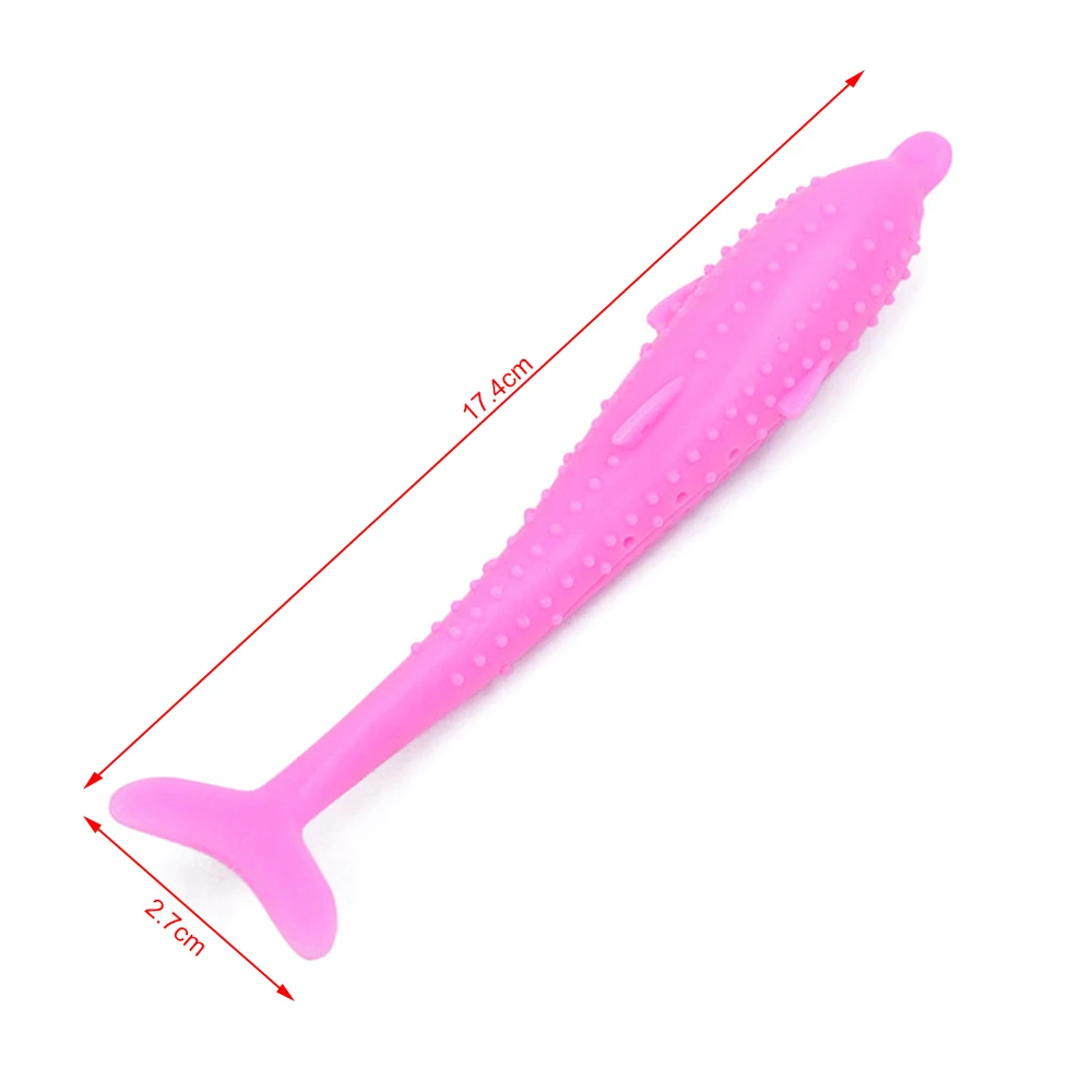 

Silicone Mint Fish Cat Toy Pet Catnip Soft Clean Teeth Toothbrush Chew Toy Kitten Chewing Molar Stick Pet Interactive Supplies