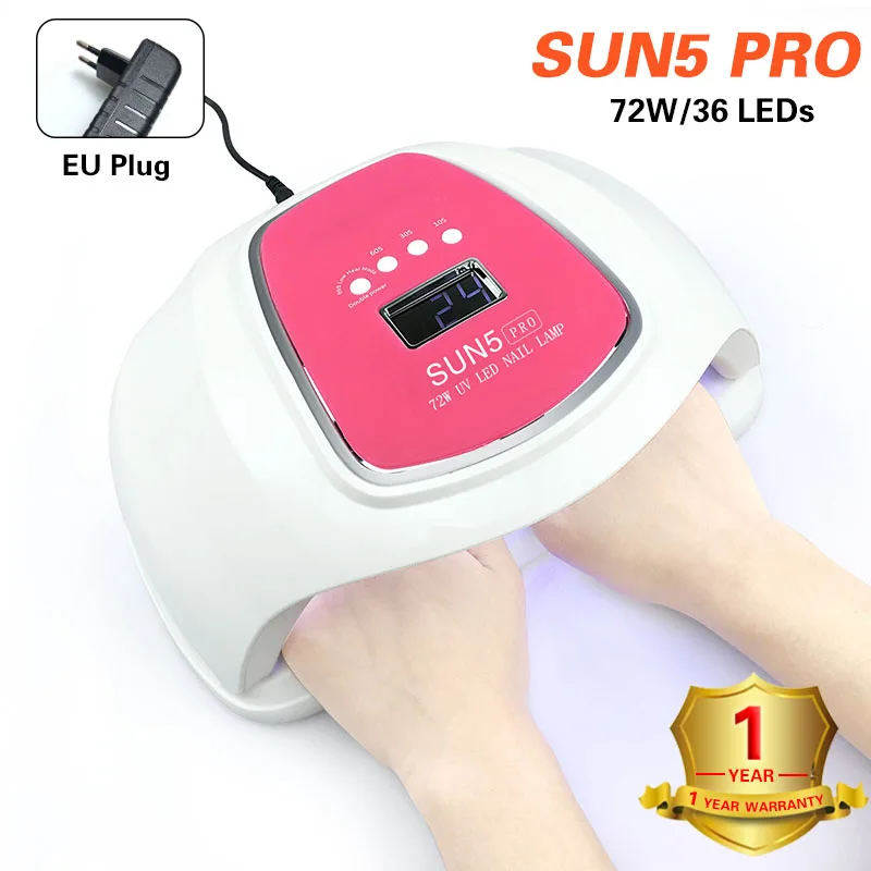 Новая Алмазная 72 Вт УФ лампа светодиодный светильник для ногтей Сушилка 36 шт.