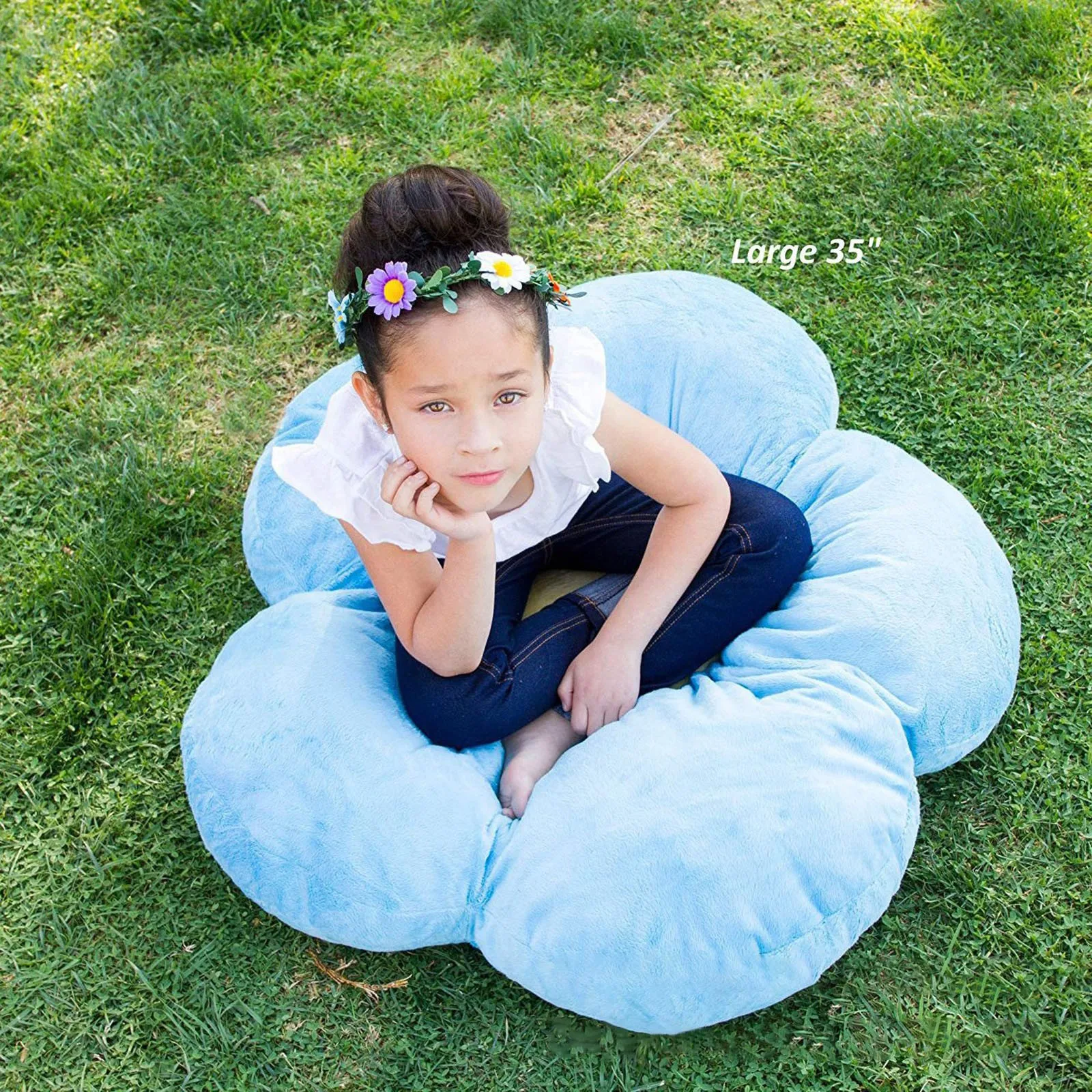 

50cm Flower Floor Mat Petal Pillow Plush Flower Cushion Five-petal Flower Shape Pillow seat cushion