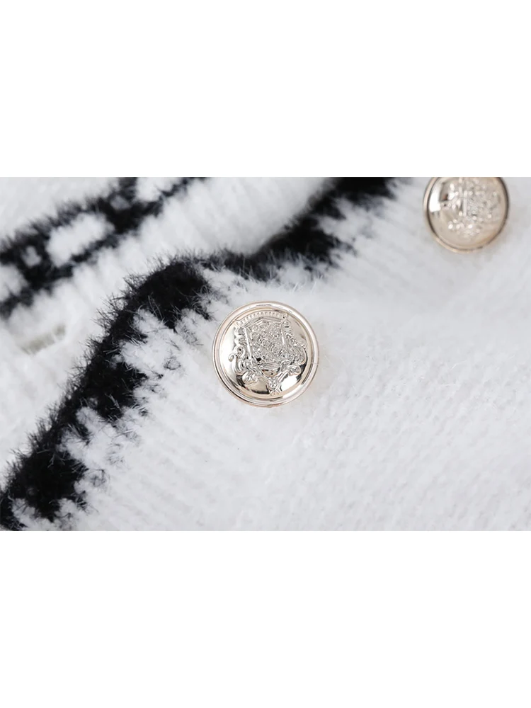 Женский вязаный кардиган с V-образным вырезом длинным рукавом |