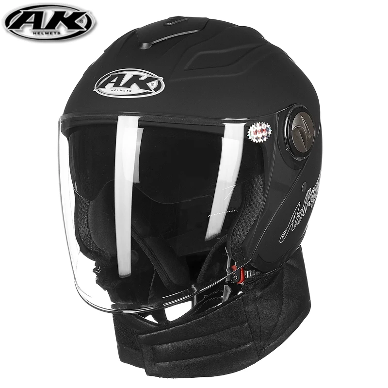 

New unisexual autumn and winter motorcycle helmet, electric car helmet, double anti fog mirror, big helmet riding in the middle,