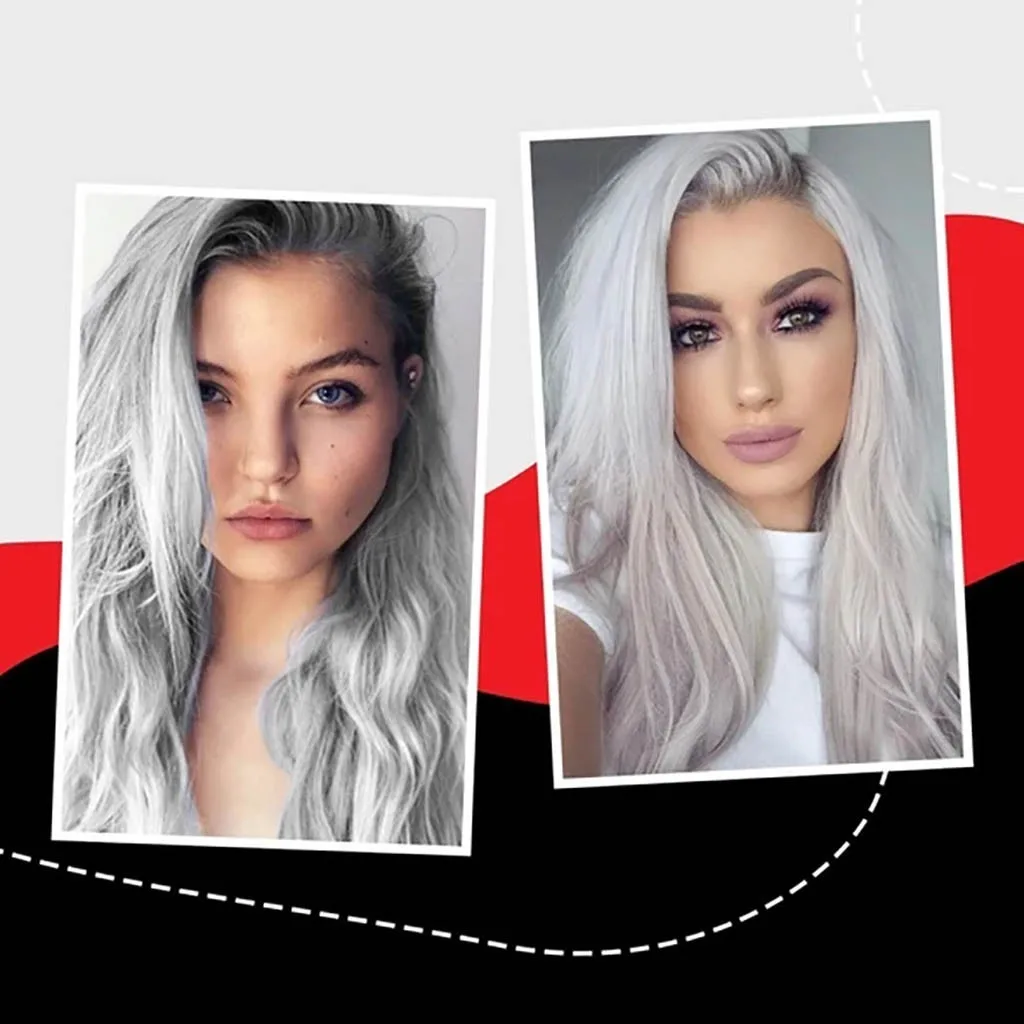 2pcs 100ml Hair Dye Color Unisex DIY Fashion Gray Silver Super Cream Care &amp Styling |