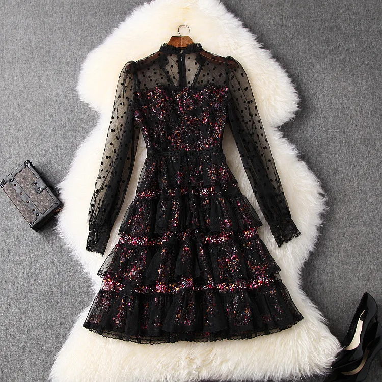 Новые европейские и американские женские платья на весну 2020 с длинным рукавом