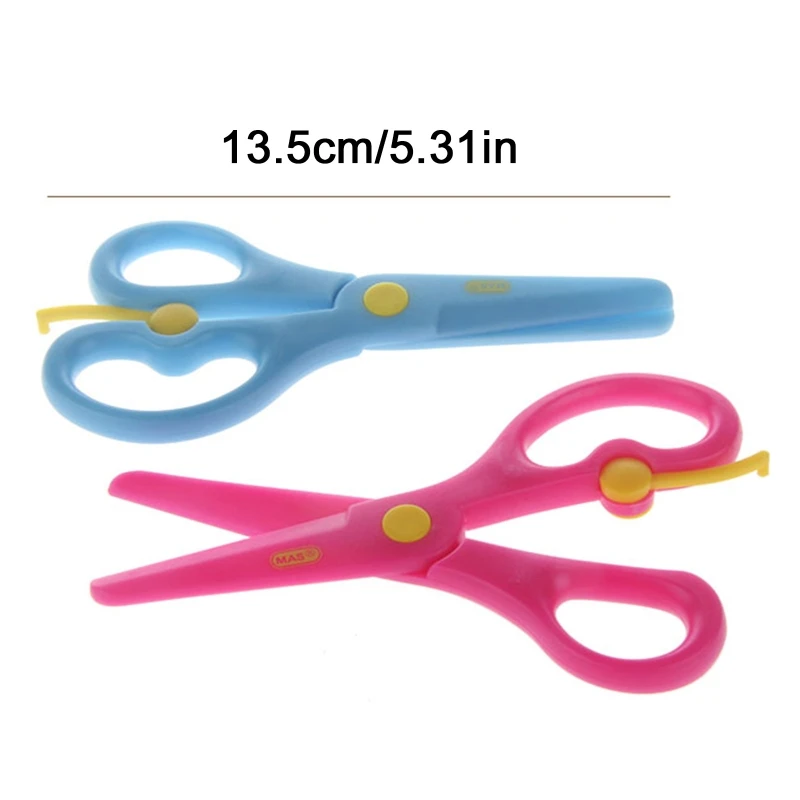 

4PCS Mini Safety Round Head Plastic Scissors Student Kids Paper Cutting For Kid 24BE