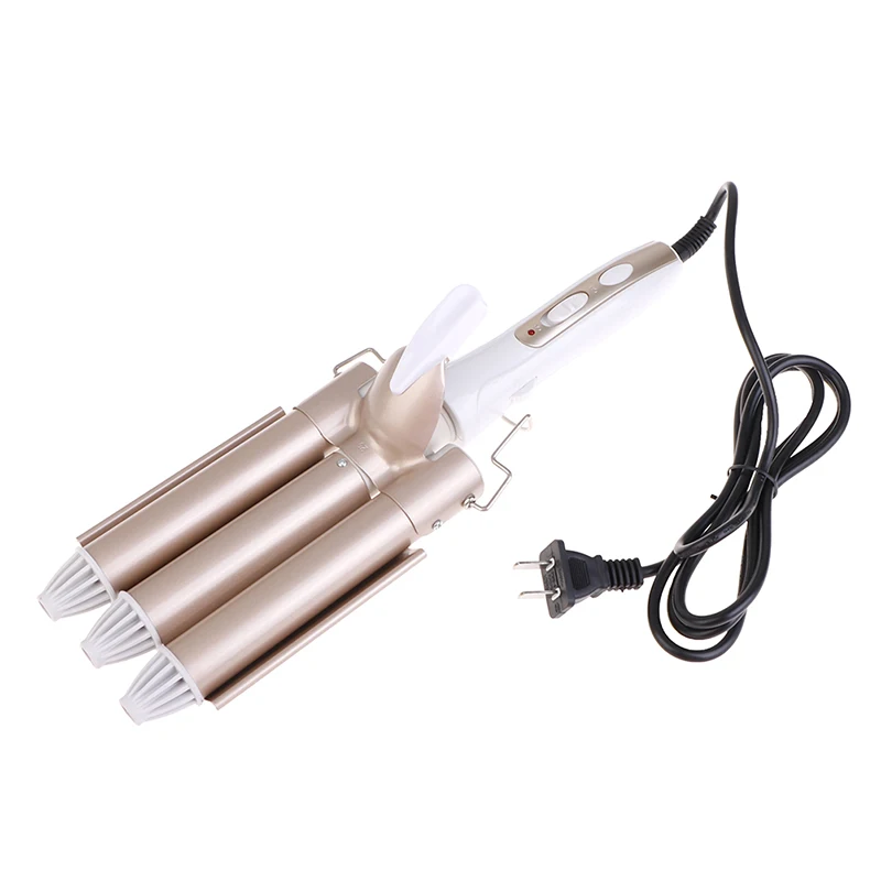 

110-220V Perm Splint Titanium Automatic Ceramic Hair Curler 3 Barrels Big Waver Curling Iron Hair Curlers Rollers Styling Tools