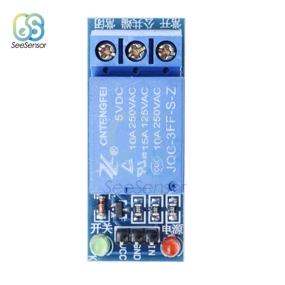 Одноканальный релейный модуль 5 В низкоуровневая/высокоуровневая интерфейсная