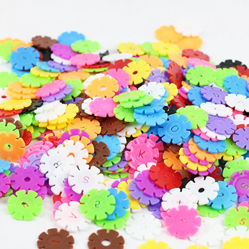 500 ⑤ упак. строительные блоки детские пластиковые ABS снежинки форма дети