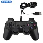 Черный проводной джойстик для PS3, проводной USB геймпад для PS3, двойная вибрация, джойстик для PS3, контроллер, геймпад
