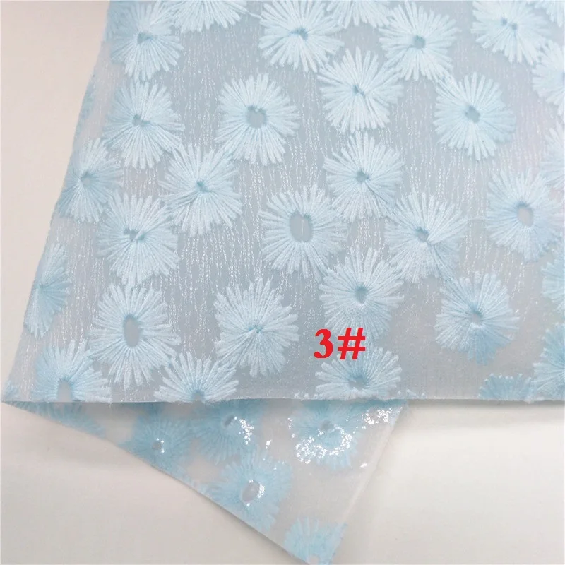 Glitterwishcome 21X29 см A4 Размер Вышивка Цветы на чистой ткани листы для бантов, GM617A - Цвет: 3