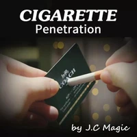 cigarette penetration magic tricks cigarette through card bill magician magic props accessories mentalism stage close up