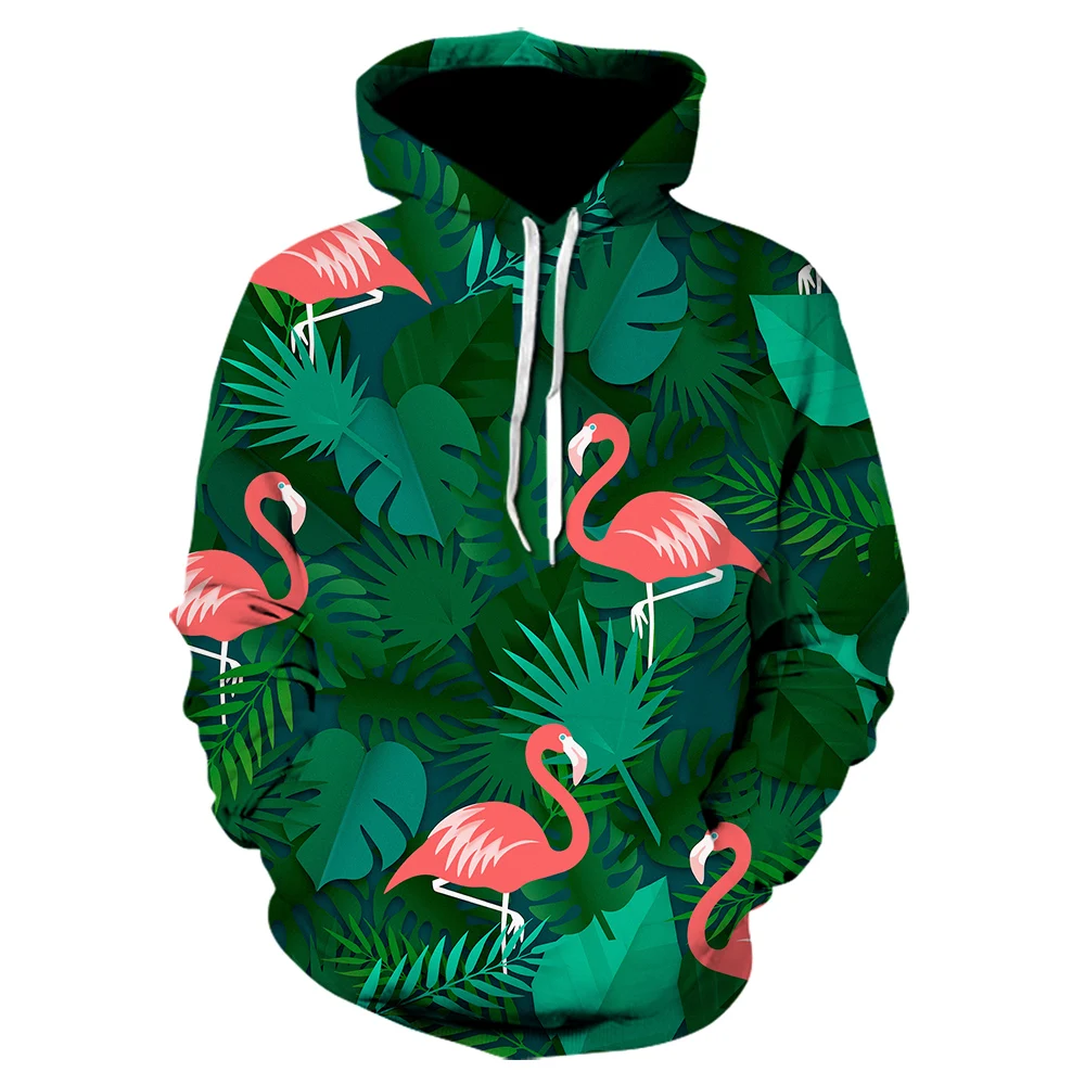 

2020 Winter New Green Leaves 3d Printing Men's Hoodie Harajuku Kids Sweatshirt Casual Fashion Pullover Cartoon Cool Coat