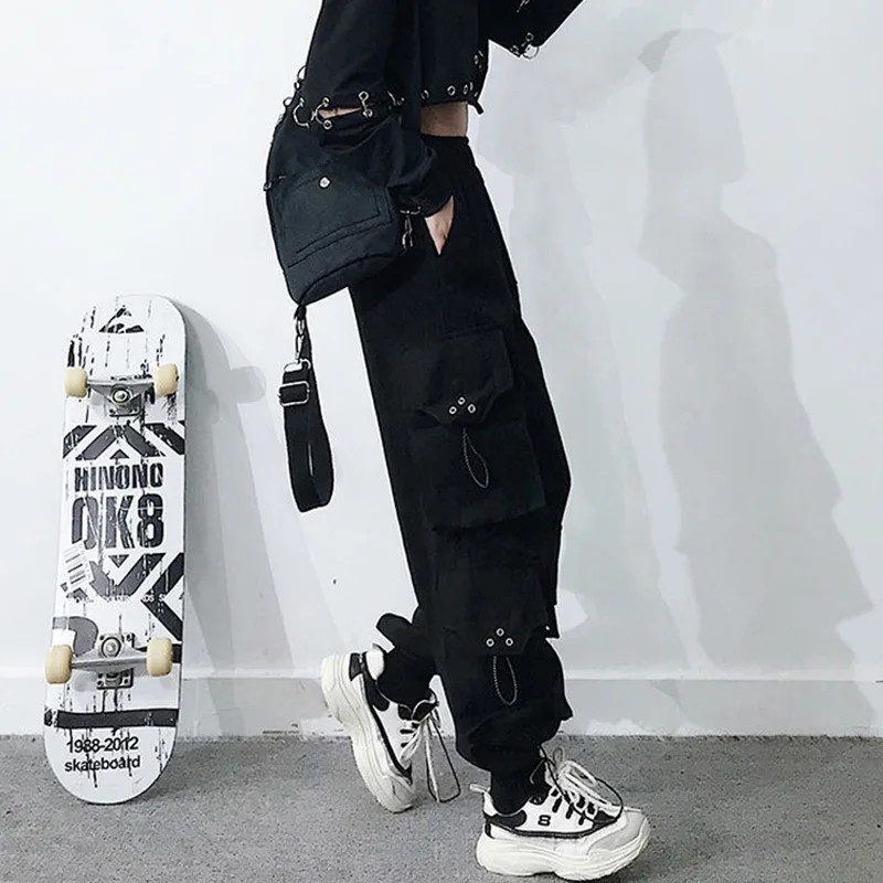 Женские свободные брюки летняя уличная одежда в стиле Харадзюку со средней