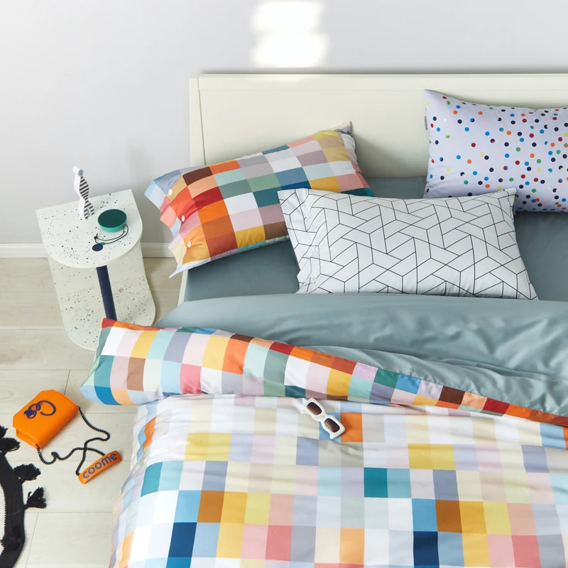 Пододеяльник с принтом одеяло стеганое чехол на молнии одиночный двойной