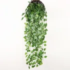 Настенное зеленое украшение 90 см, искусственные растения, листья винограда, сладкого картофеля, детской глины, Рождественское украшение